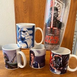 Lot of Star Wars mugs and 2018 24oz Tervis Tumbler- Disney limited edition.